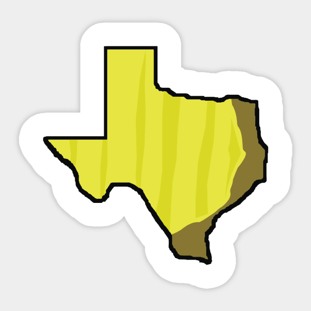 Texas Pickle Sticker by Jon McBrine